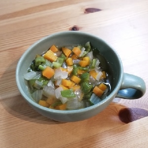 冷蔵庫の残り物野菜だけでOK！簡単コンソメスープ